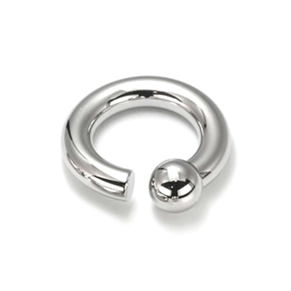 Large captive bead ring with a screwon ball in your choice of size