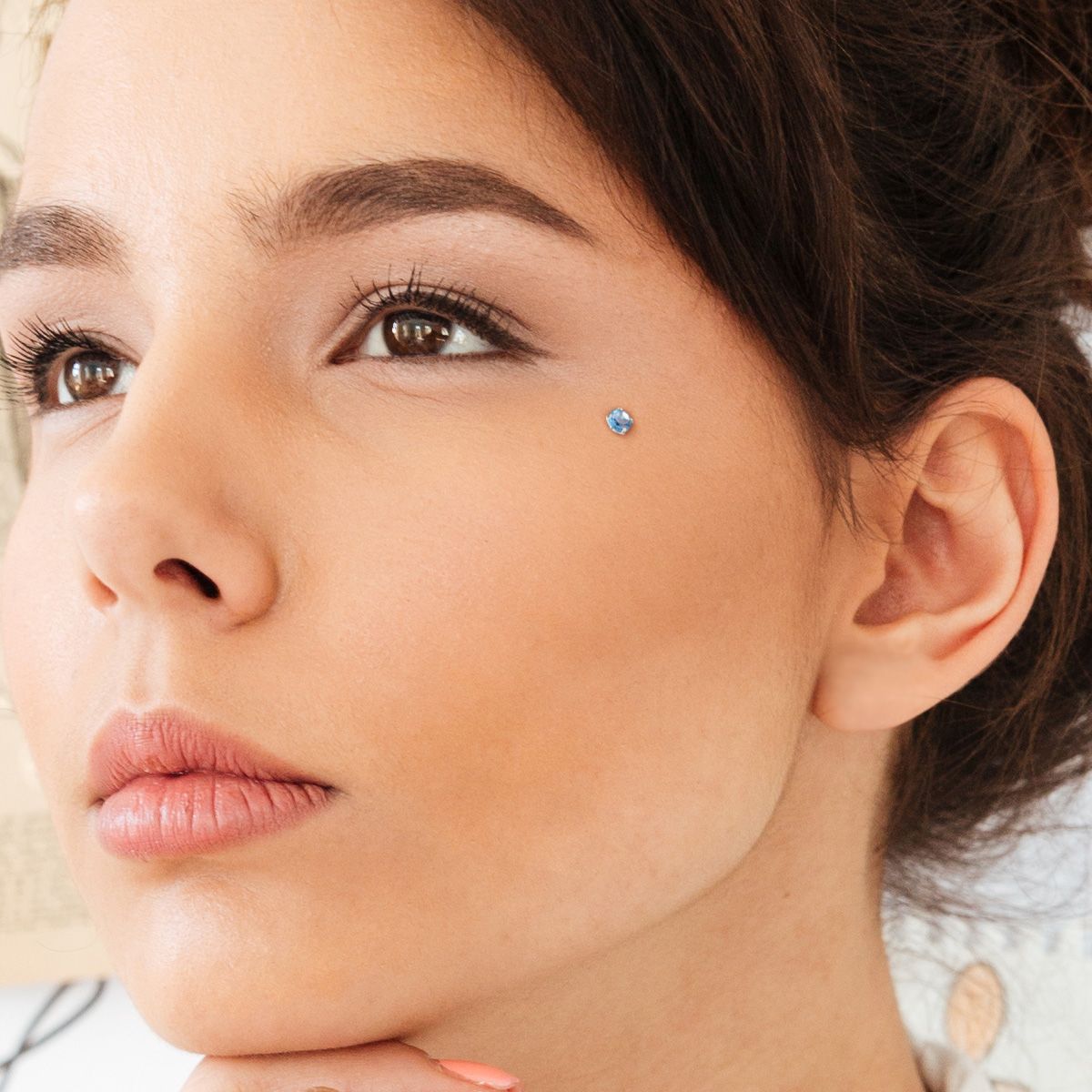Beautiful dermal top in your choice of stone color and size