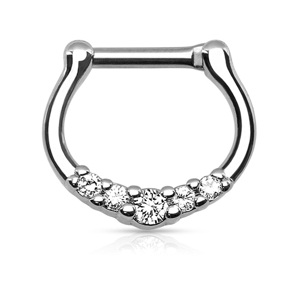 Septum clicker with five stones