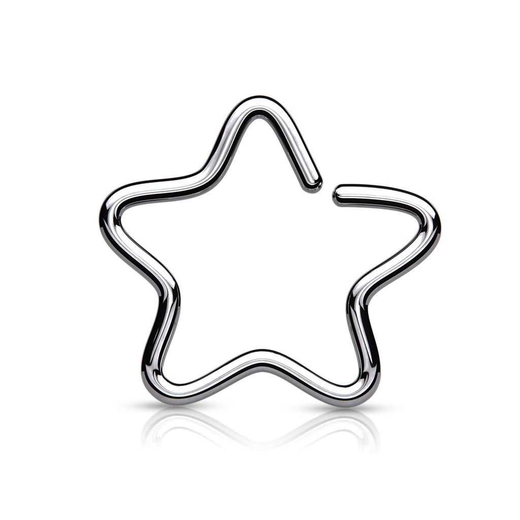 Ear piercing star-shaped