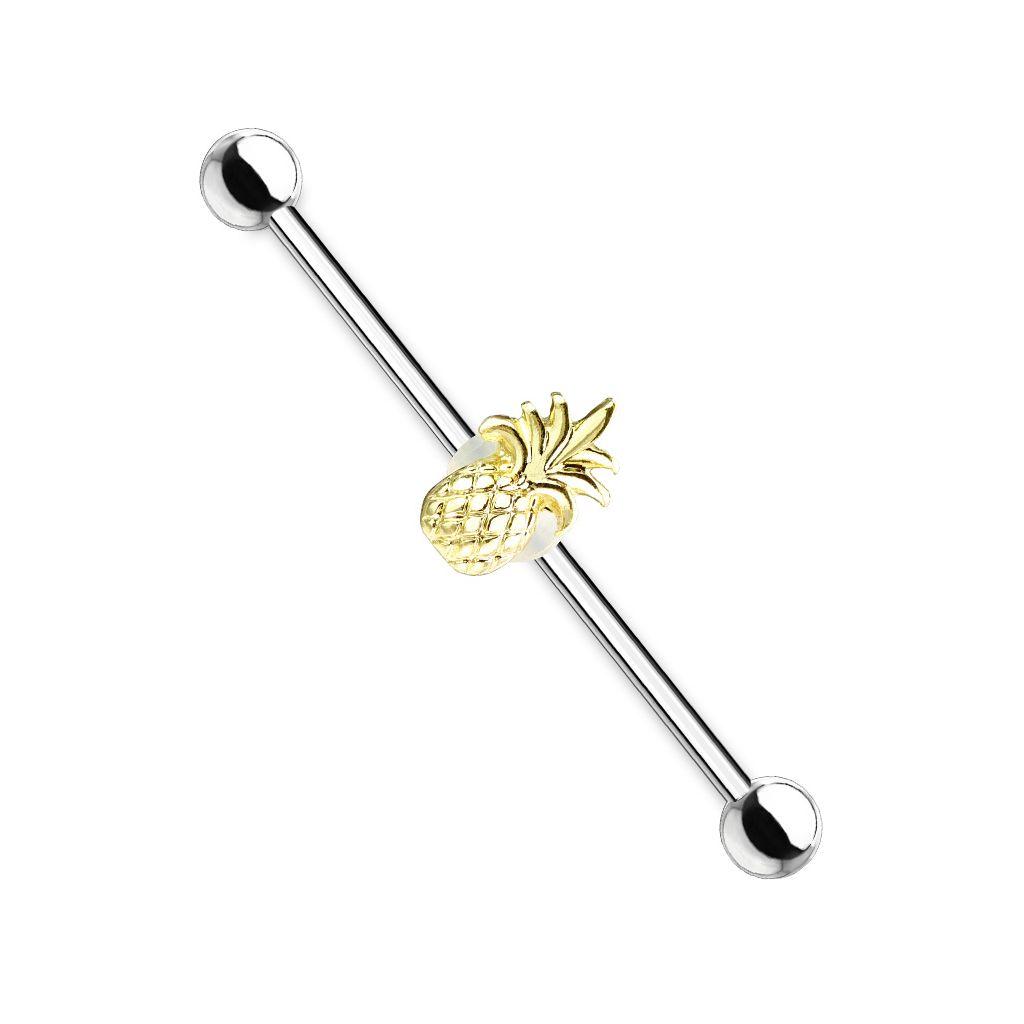 Industrial barbell with pineapple