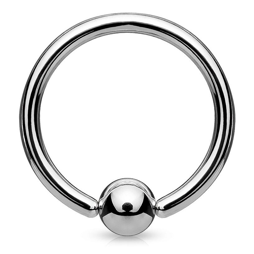 Captive bead ring made of titanium