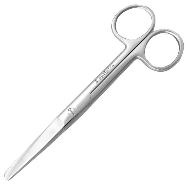 Straight scissors with tipped and round end