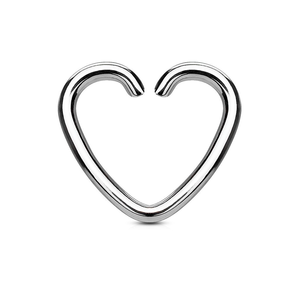 Ear piercing heart-shaped